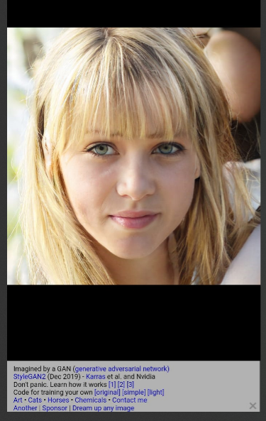 fake image generated from website