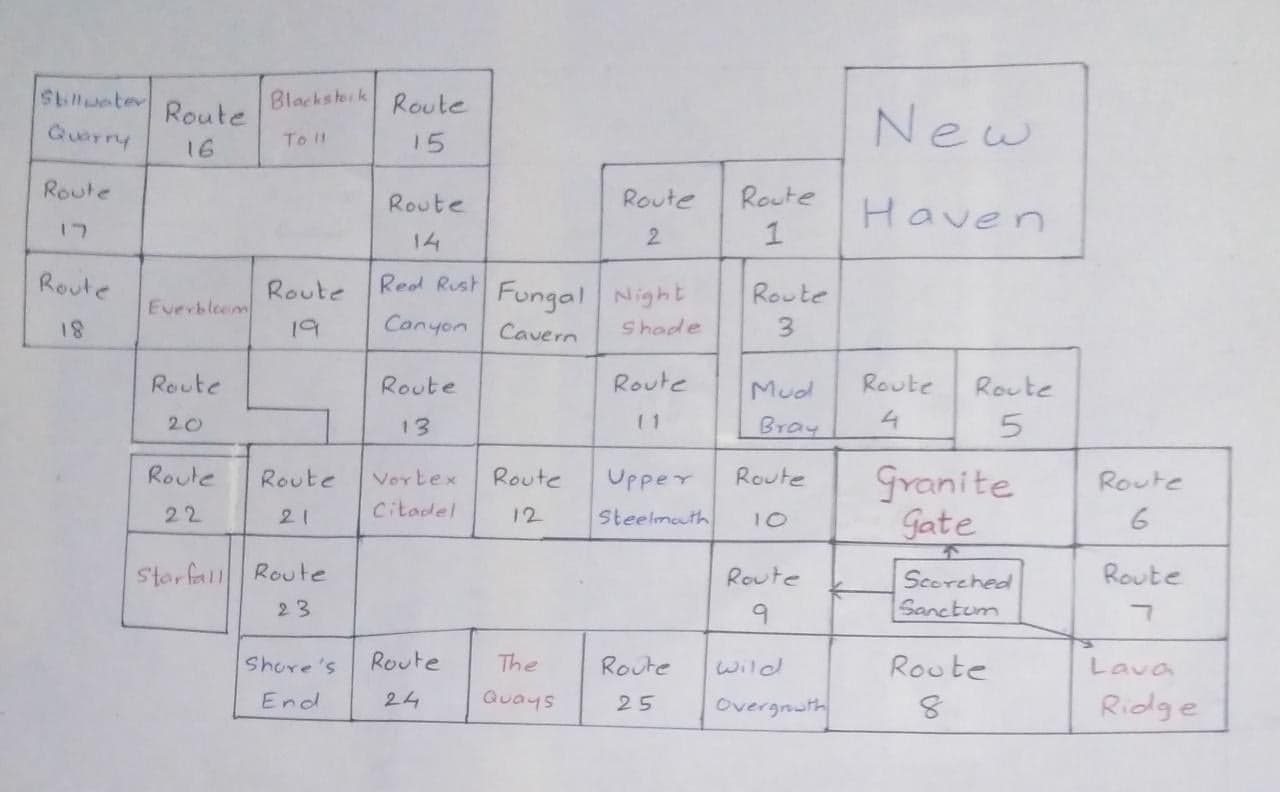 Pokémon Vortex V5 - Vortex Region Map + Encounter Tables 