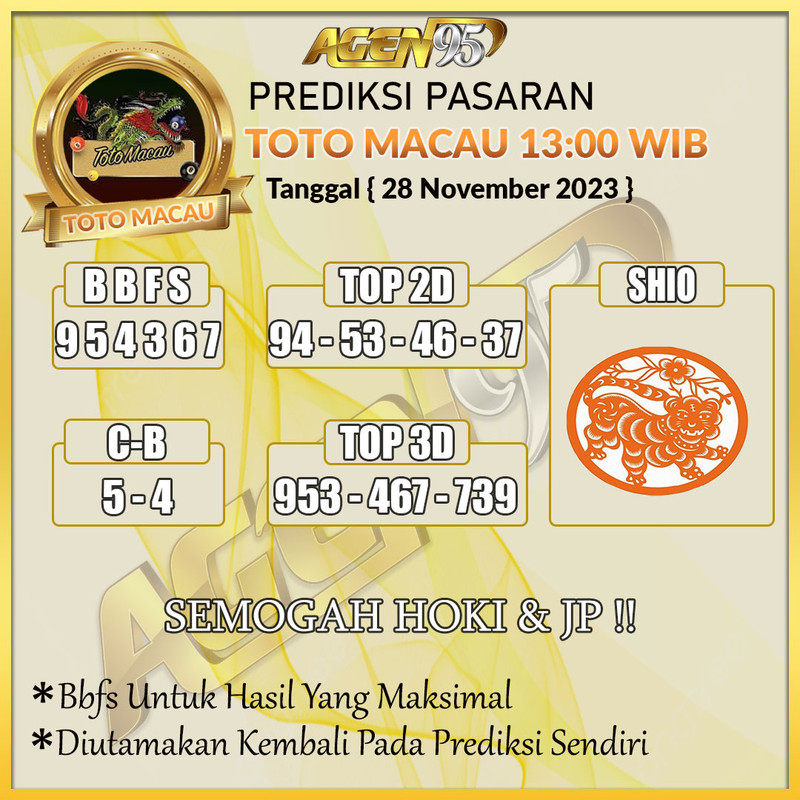 TOTOMACAU 4D 13:00 WIB