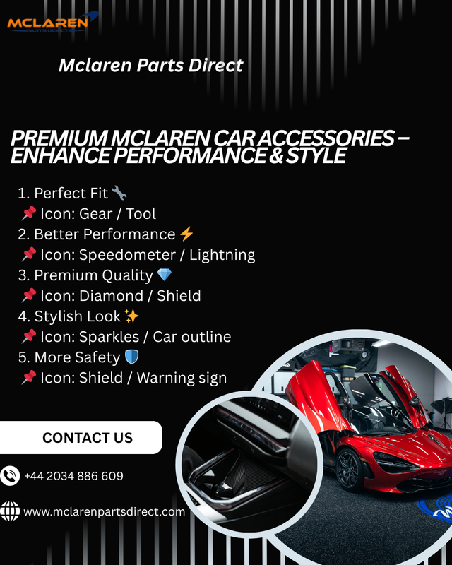 Premium Mc Laren Car Accessories Enhance Performance Style Mc Laren Parts Direct