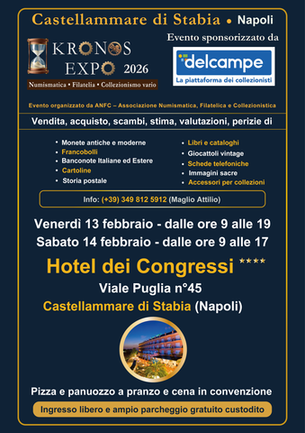 Numismatica e cultura, Nicolò Giaquinta ospite a Kronos Expo 2026
