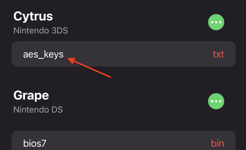 Importing aes_keys.txt file into Folium via Files app