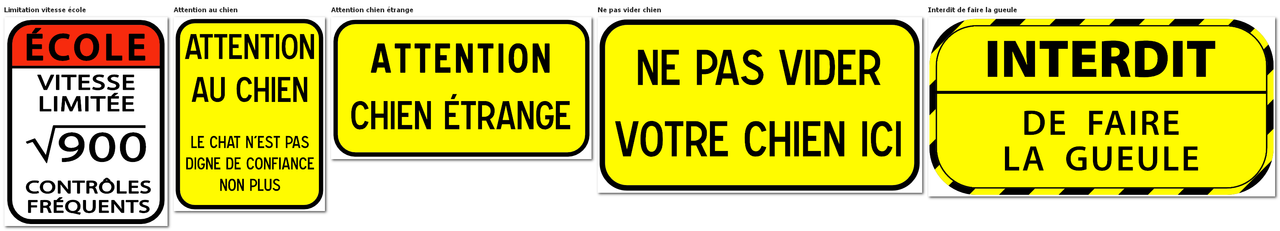 Autres panneaux humoristiques