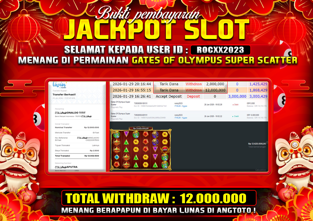 BUKTI JACKPOT LUNAS BUKUTOGEL