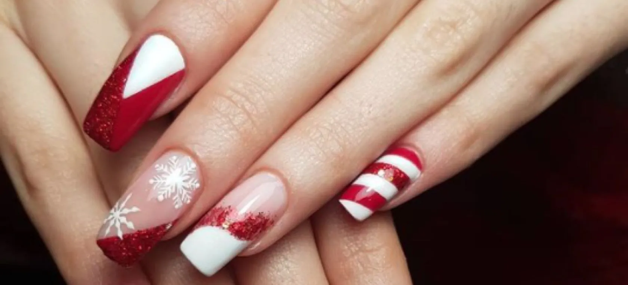Manicura estilo navideño ¡Diseños bonitos y elegantes!