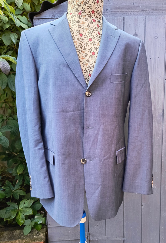 Blue Double Breasted Jacket - Chest 46 Inch