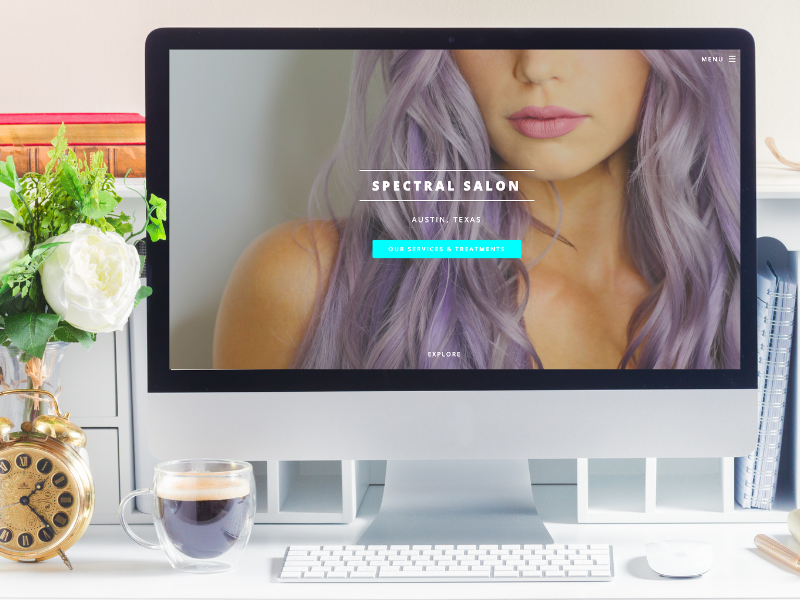 Spectral Salon Website Home Page