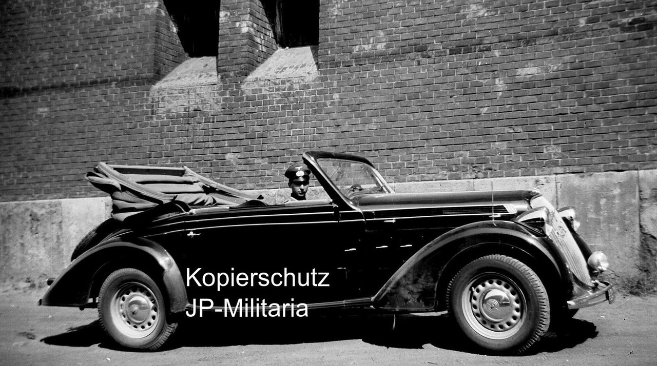 SW Negativ für Foto Wehrmacht Fahrzeug und MG WK