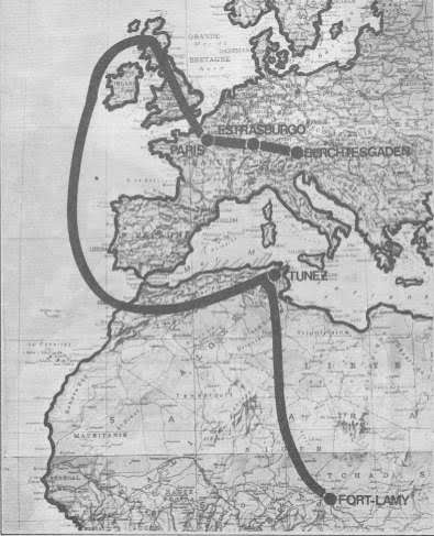 Itinerario seguido por la División Leclerc a lo largo de toda la contienda Itinerario seguido por la División Leclerc a lo largo de toda la contienda