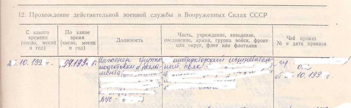 Послужной список 5