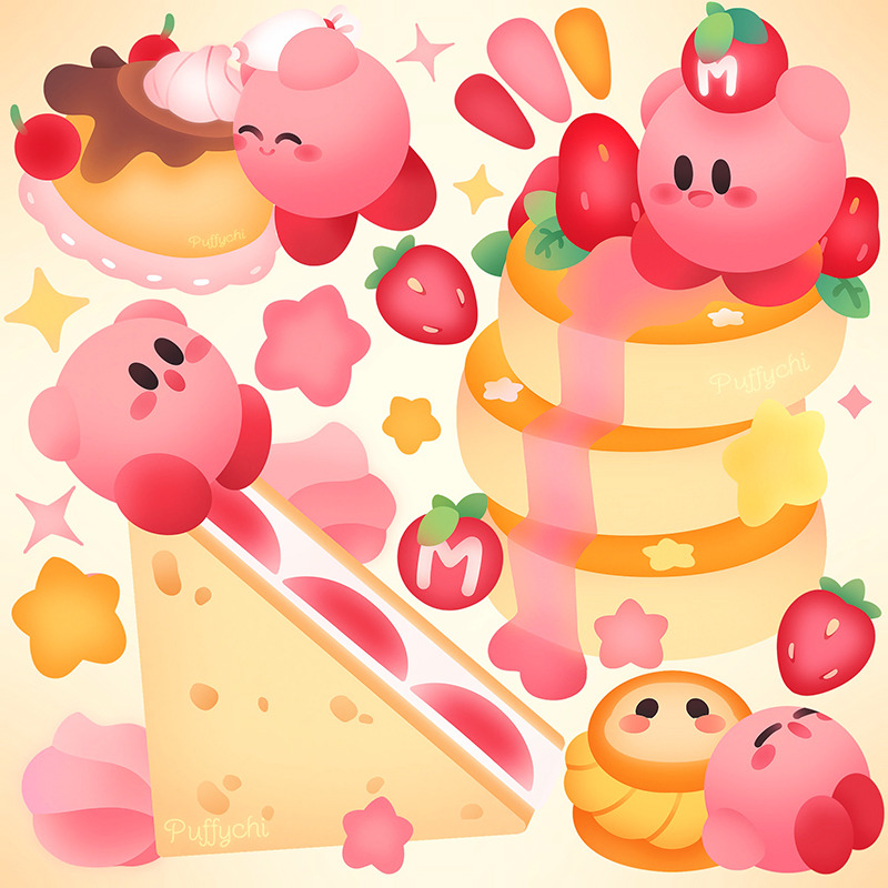 kirby-and-waddle-dee-kirby-drawn-by-puff
