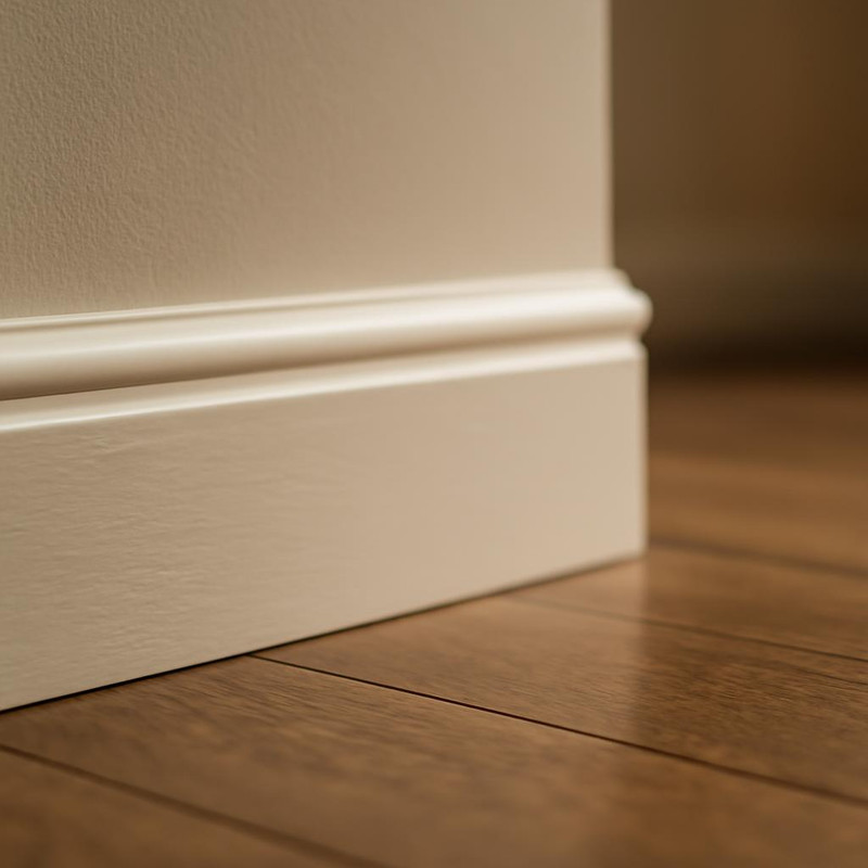 Плинтус на полу в типичном интерьере