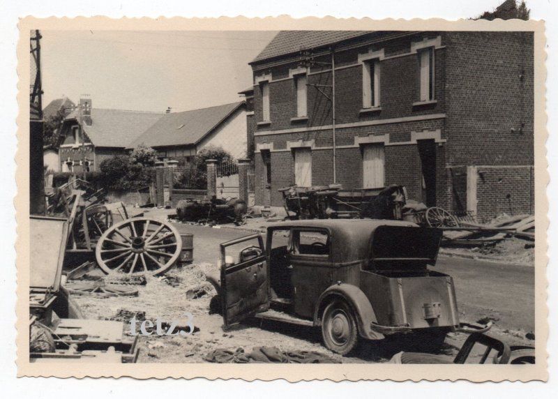 Frankreich 1940 Kampf Schlachtfeld TRümmer zerst