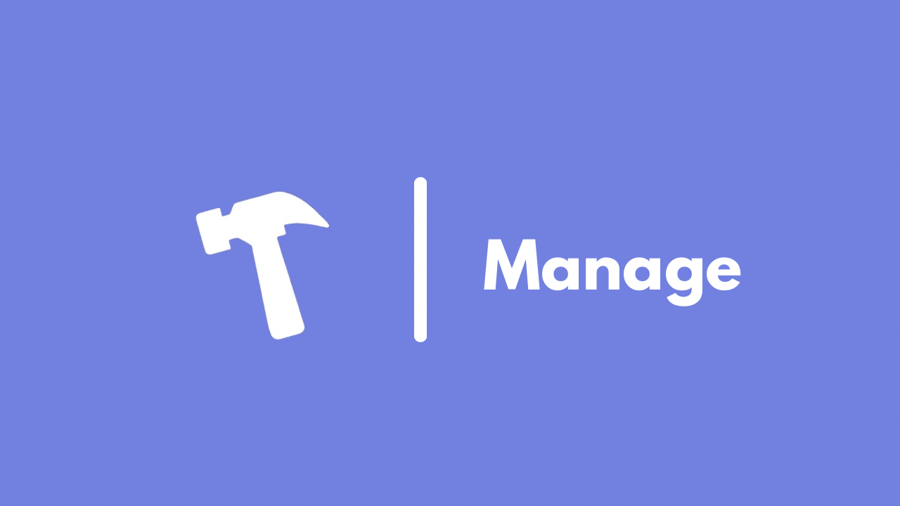 Manage banner