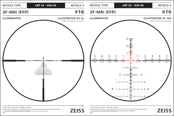 Zeiss LRP S3 first focal plane ffp scope 425 636 6-36x56mm Keith Glasscock