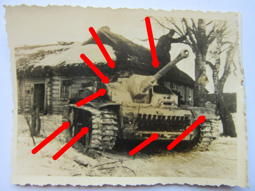 Foto Sd.Kfz.Stug Sturmgeschütz III Langrohr Ostketten Stug.Abt.6