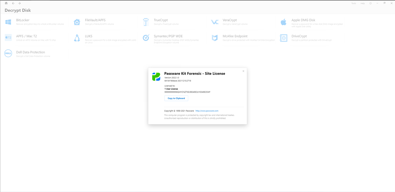 Passware Kit Forensic 2022.1.0