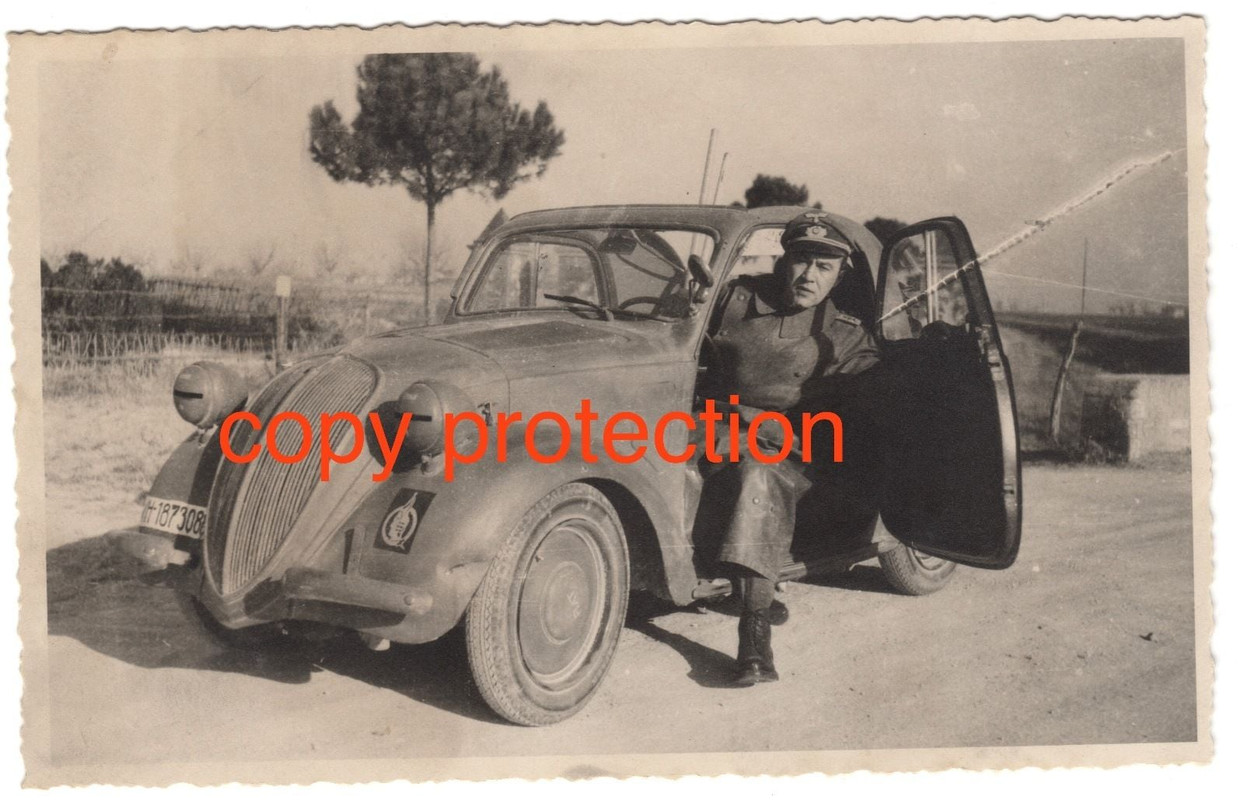 ITALIEN 1945 Beute-PKW FIAT Tipolino 26.Panzer-Division Rückzug