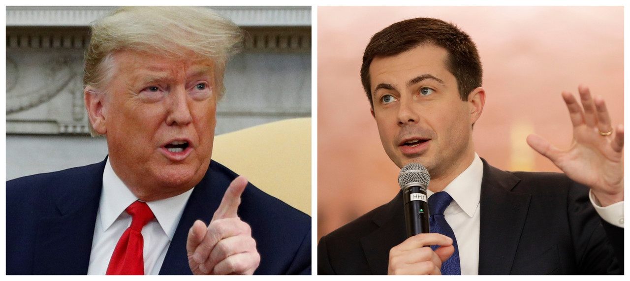 Pete Buttigieg relation to Donald Trump