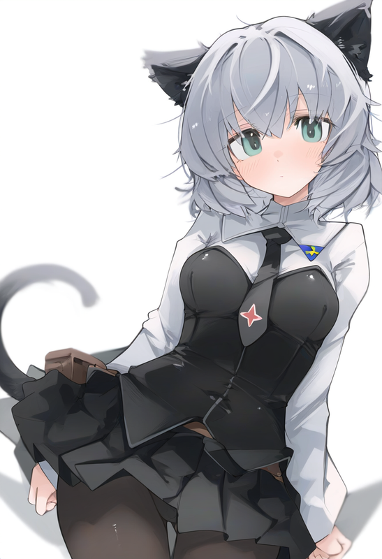 1girl, sanya v. litvyak, strike witches, mikozin, blush, shiny skin, humid skin, s-3255803453