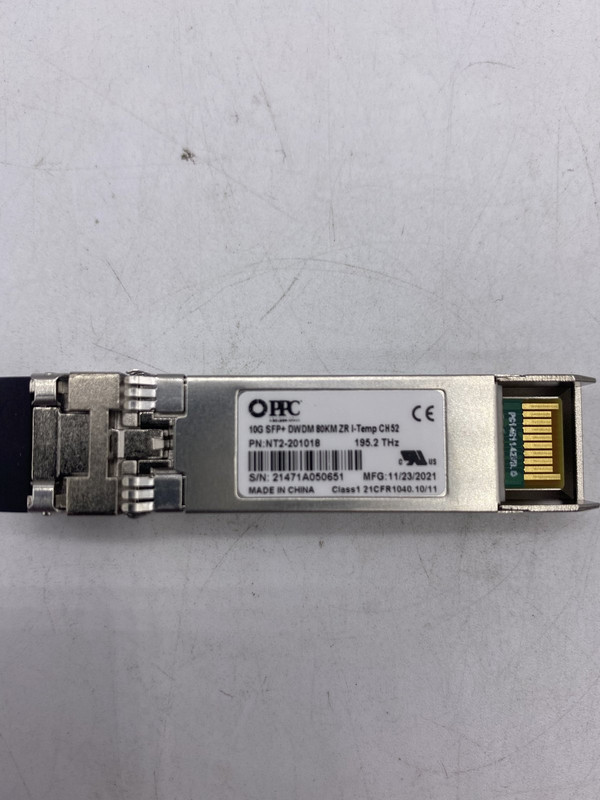 PPC NT2-201018 PPC 10G ZR DWDM SFP+ CH52 80KM TRANSCEIVER MODULE NEW