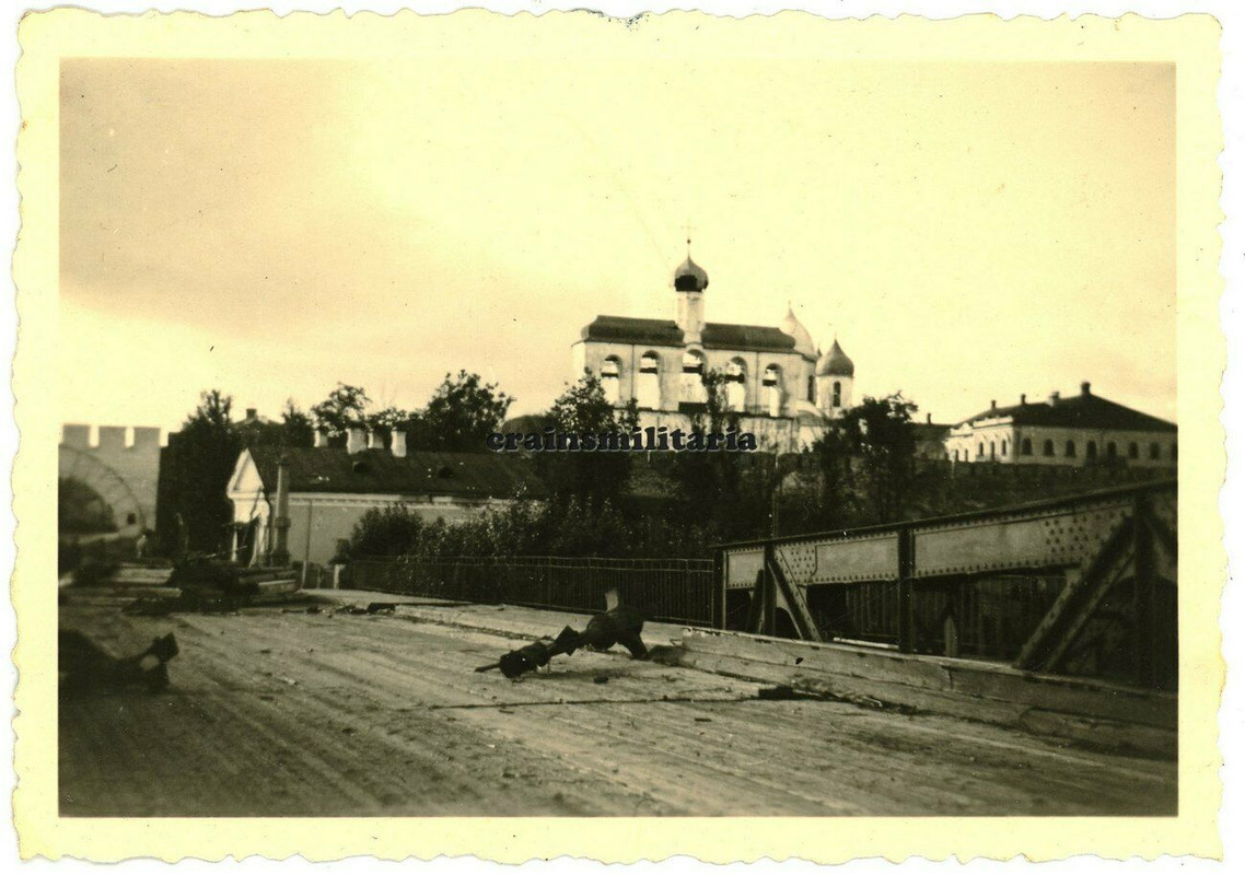 Orig. Foto Kreml Brücke Glockenturm orthodoxe Kirche in WELIKI NOWGOROD Russland