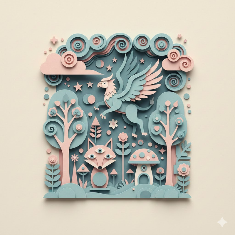 Minh Họa Cắt Giấy Phân Lớp