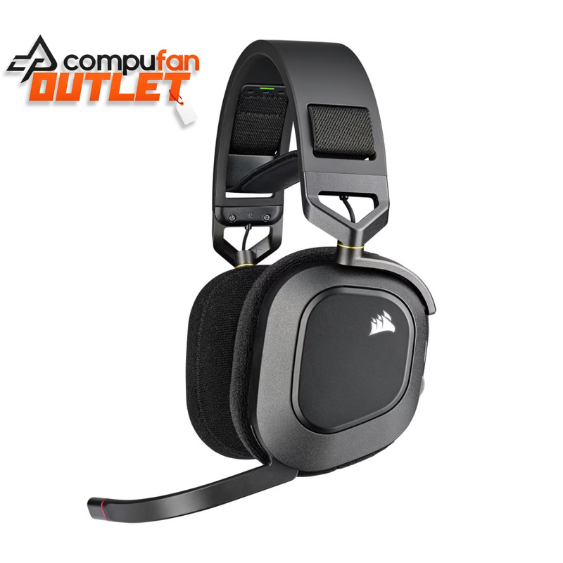 OUTLET - AURICULARES GAMER CORSAIR HS80 RGB USB CARBON   NEGRO