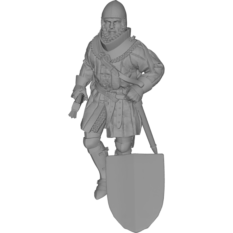 S30 017 Dismounted late 14th Century men at arms (2)