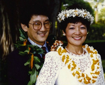 Mazie Hirono with her husband Leighton Kim Oshima
