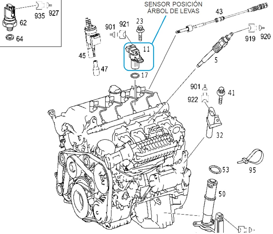 BLUE PRINT ADM57219 Sensor De Posición Del Árbol De Levas (Sensor CMP) - Compatible Con Mazda 6, Toyota Land Cruiser, Hiace