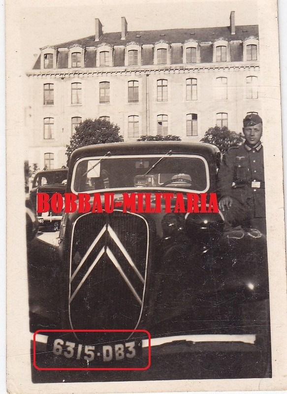 Frankreich 1941 Wehrmacht Citroën Beute-PKW Kenn