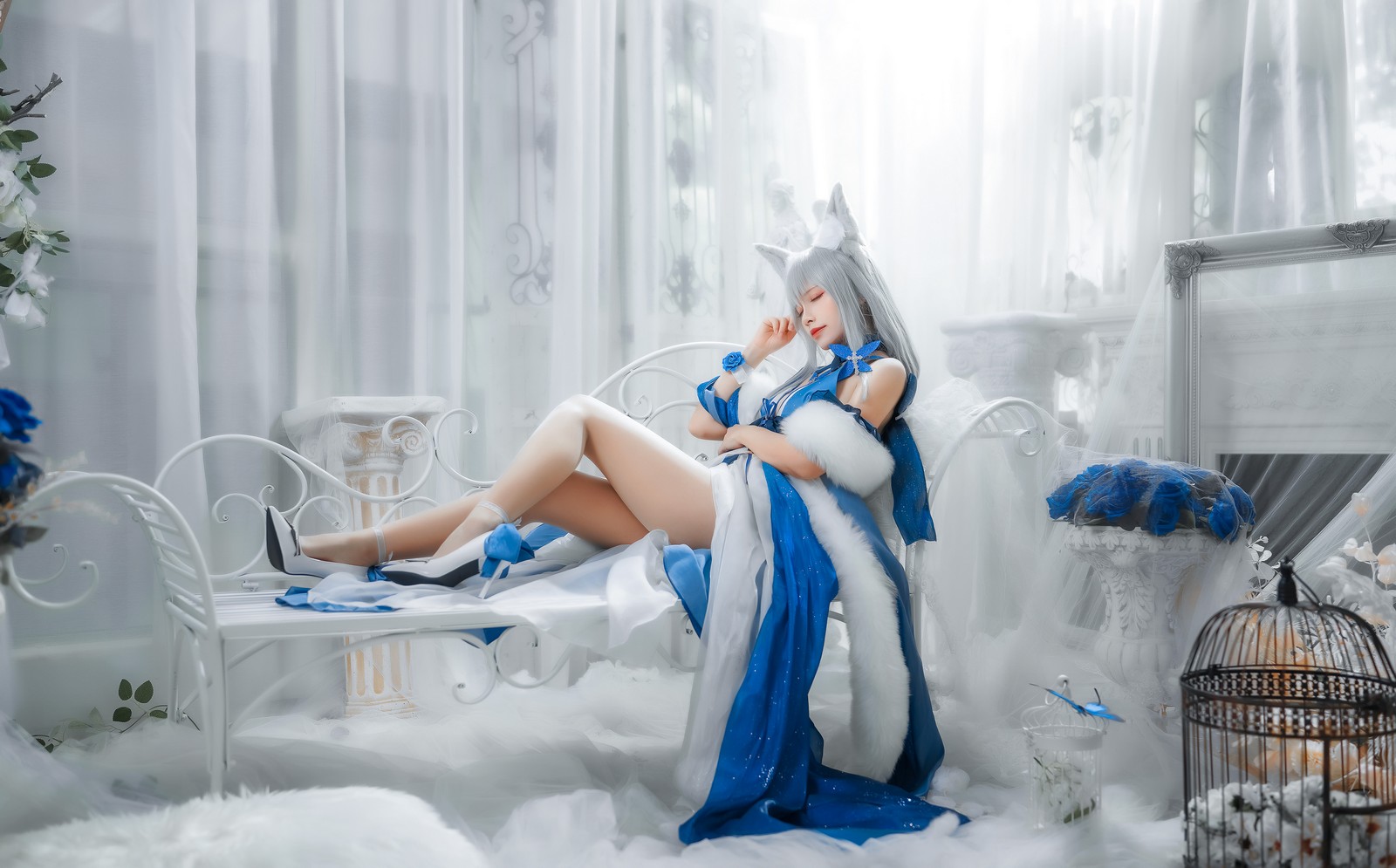 Neko-薇薇 信浓礼服 Cosplay 写真｜优雅风高清图集（30P｜74MB）插图6