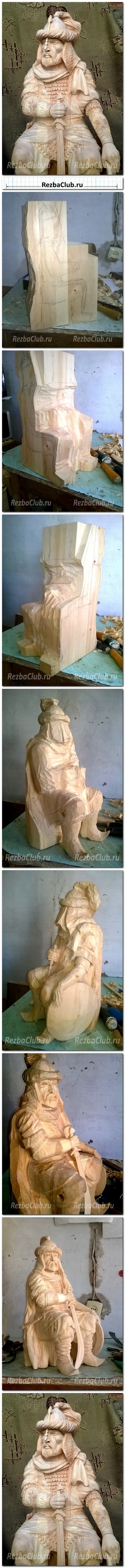 Инструкция как вырезать из дерева фигурку арабского воина