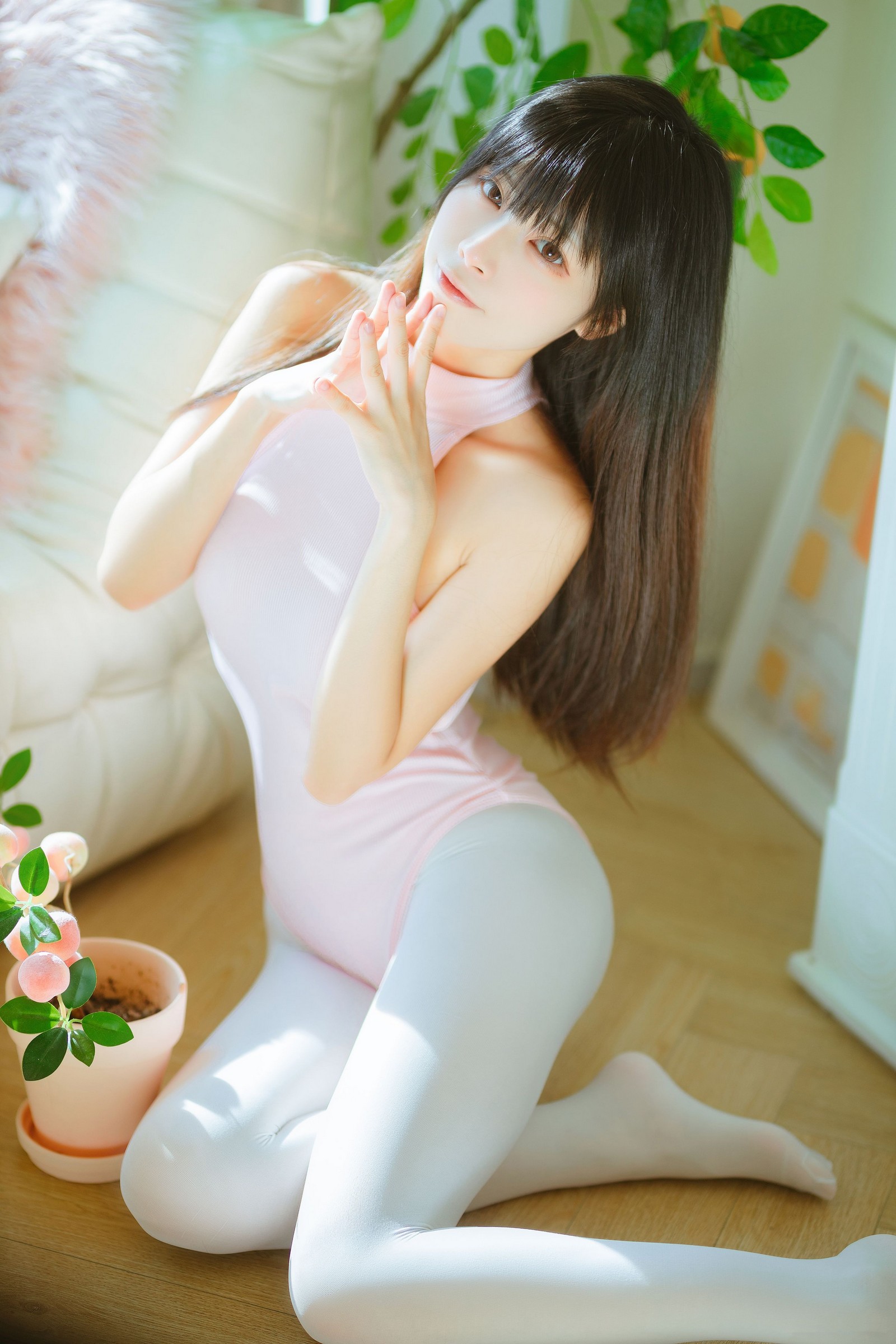 三無人型福利写真：白丝桃子甜美 COS 套图（60P／171.8M）插图