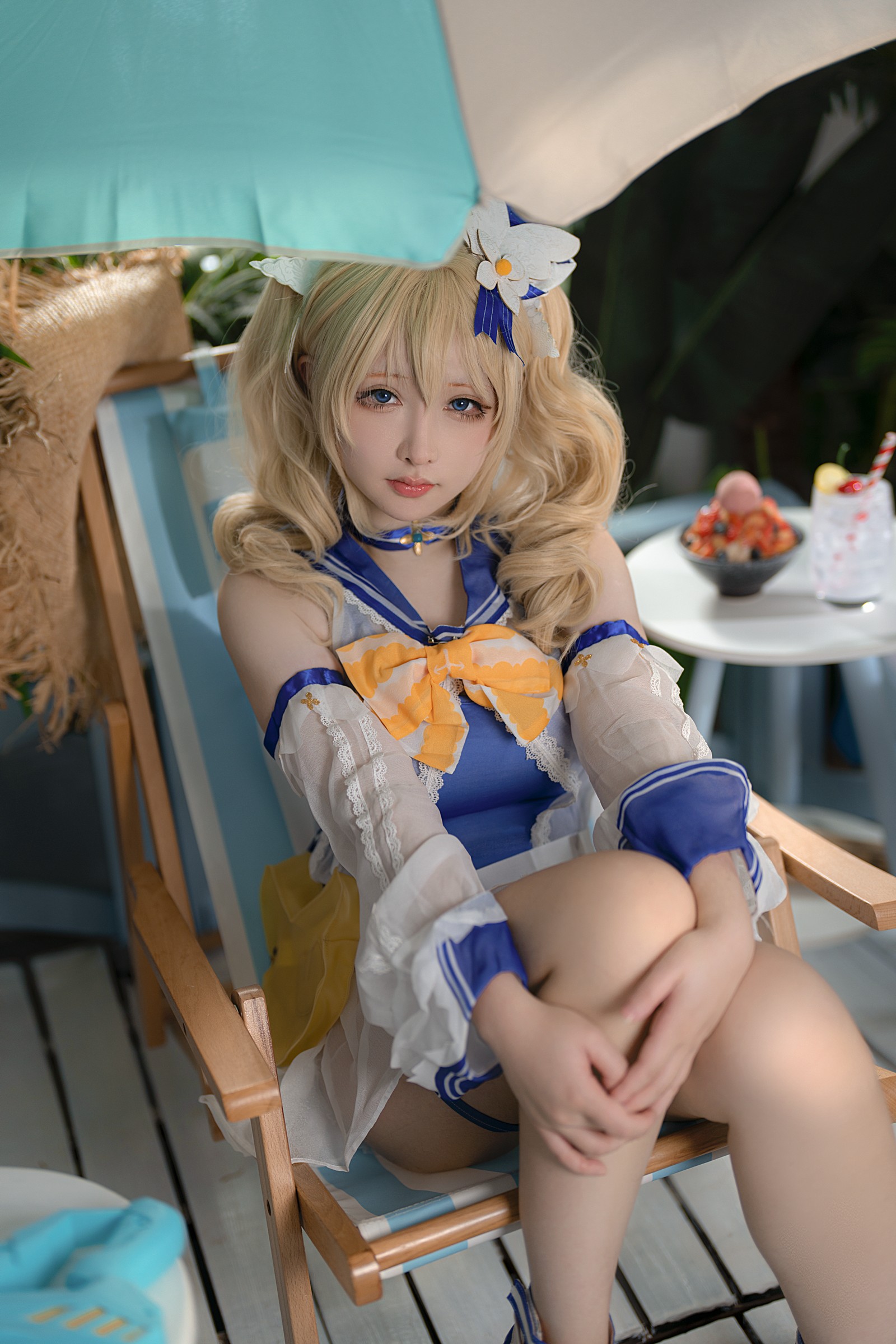 樱梨梨 芭芭拉 泳装 Cosplay 写真集｜原神角色高清摄影（30P｜576MB）插图3