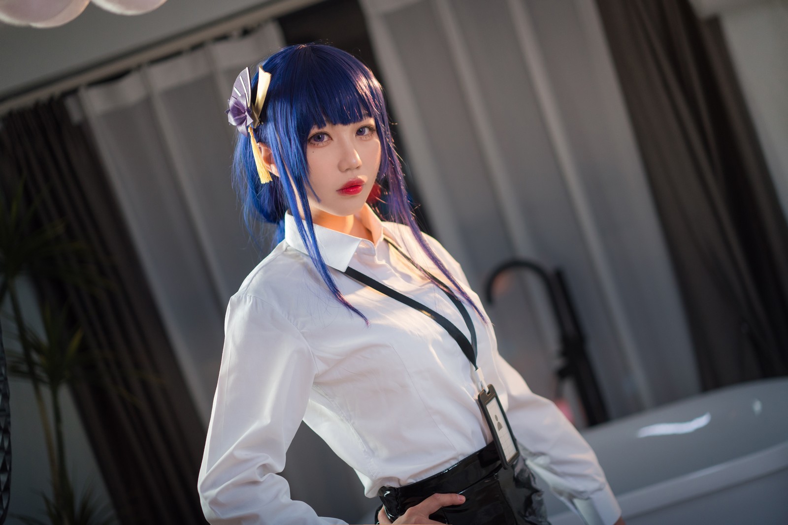 无影喵喵 雷电将军 OL Cosplay 写真｜原神人气角色高清摄影（35P｜456MB）插图9