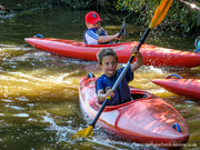 Kayaks on the Bude Canal.