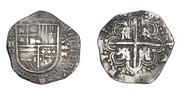  2 reales Felipe II Sevilla 1588 - León sobre castillo Felipe-II-2-Reales-de-Sevilla-1588-imagen-subasta