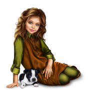 christmas_elf_girl_with_boston_terrier_puppy 4