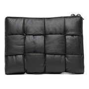 Bottega Veneta Men's Leather Padded Maxi Intrecciato Laptop Case