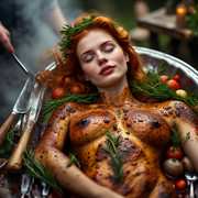 Garden wedding wom served Redhair 1 63