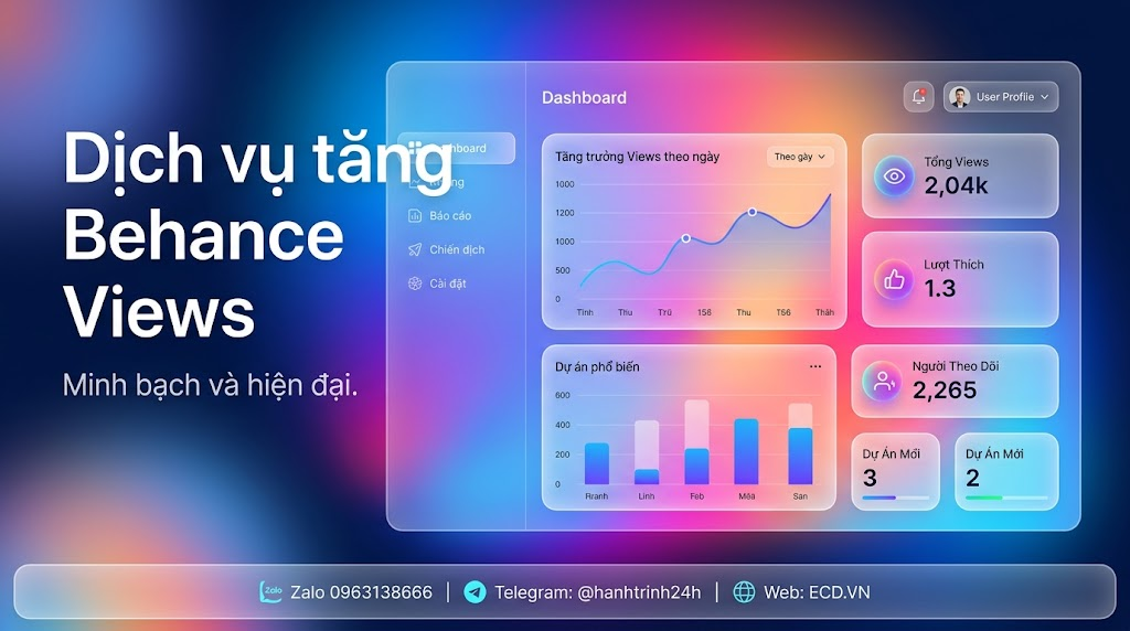 dịch vụ tăng behance views rẻ tăng impression