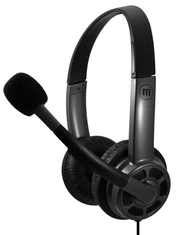 Audífonos Maxell HS-HMIC con micrófono flexible.