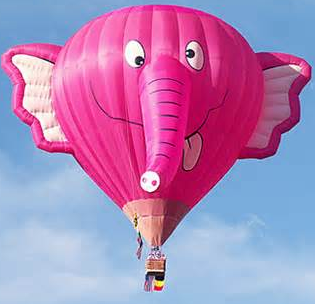 pink elephant balloon