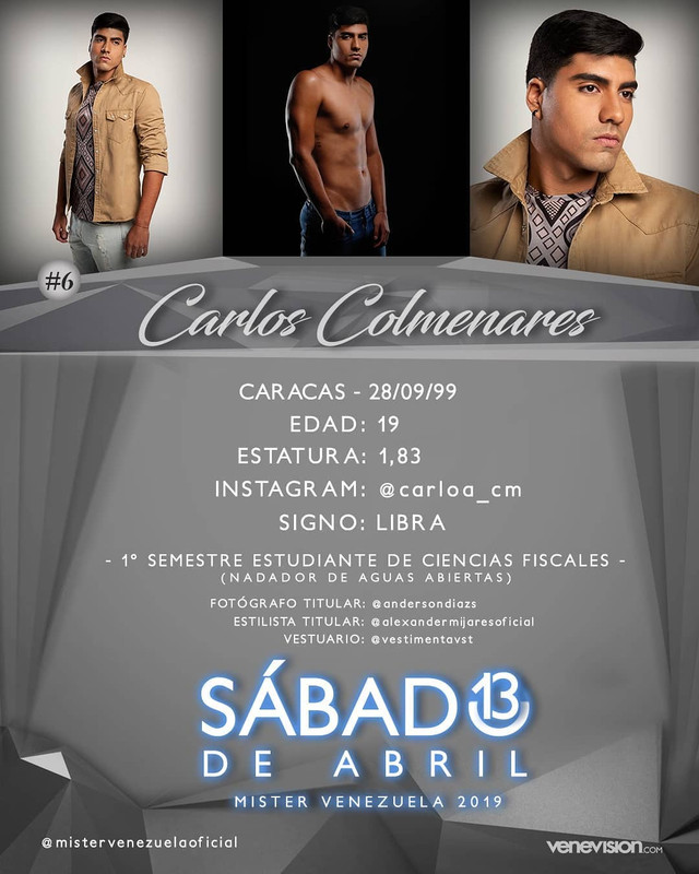 candidatos a mr venezuela 2019. final 13 de abril. (vencedor ira a mr world 2019). - Página 2 Mister-Venezuela2019-a-06