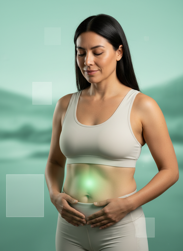 Abdomen menos inflamado