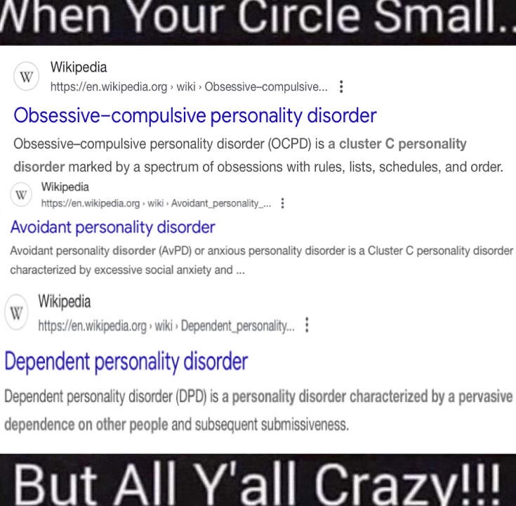 "When Yo Circle Small But Y'all CRAZY!" Cluster C Meme