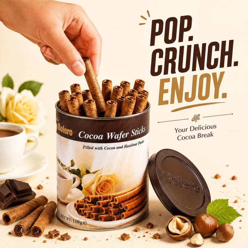 Bolero Cocoa Wafer Sticks