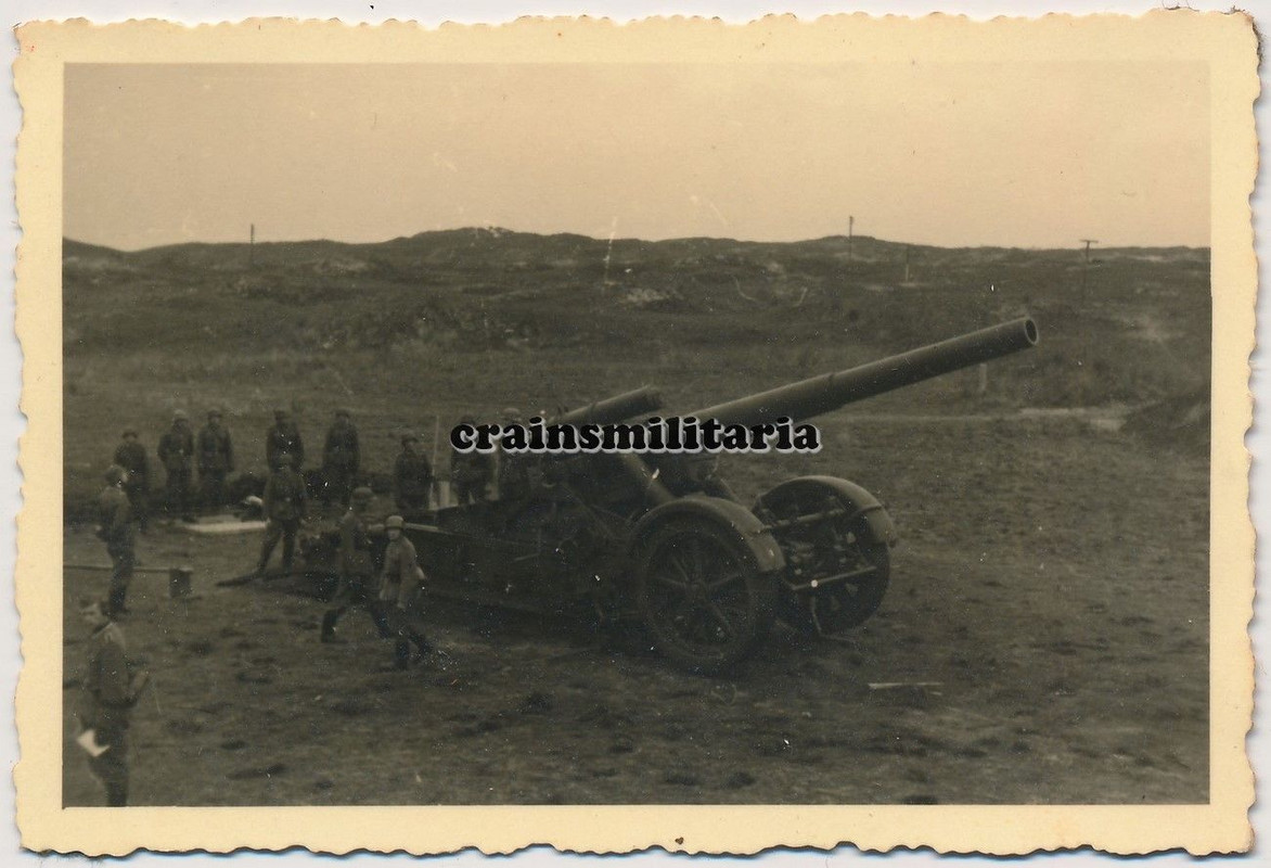 Orig. Foto Atlantikwall Küstengeschütz Geschütz auf Insel JERSEY Kanalinseln